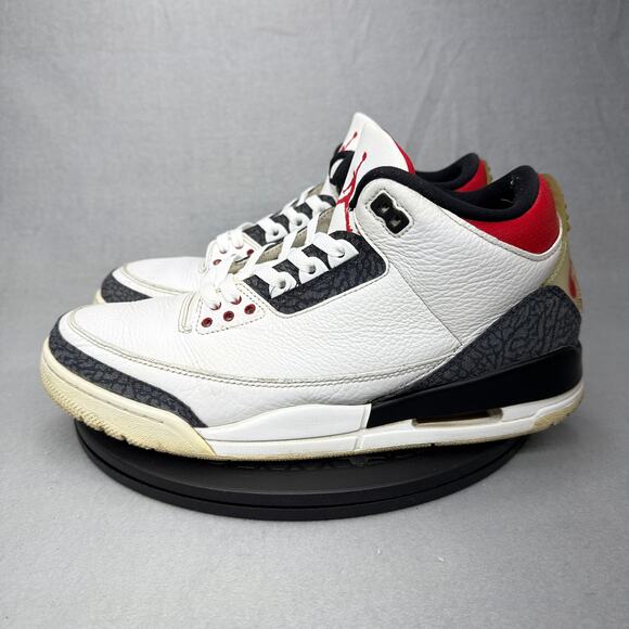 Nike Air Jordan 3 Retro Denim SE - Fire Red Men's Size 11 (CZ6431-100) - Picture 3 of 7